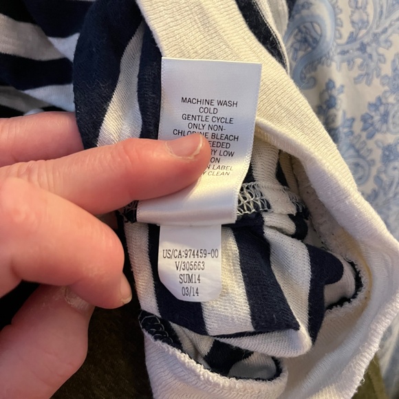 Men’s Banana Republic Long Sleeve Striped Hooded T-shirt, Navy and WhiteXXL - Picture 10 of 10